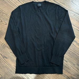 J. Crew Black Cashmere Crewneck Sweater - Classic Knit
